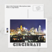 Carte Postale Cincinnati, Ohio, la Queen City. (Devant / Derrière)