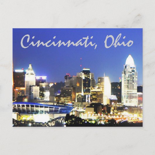 Carte Postale Cincinnati, Ohio, la Queen City. (Devant)