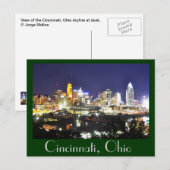 Carte Postale Cincinnati, Ohio, la Queen City. (Devant / Derrière)