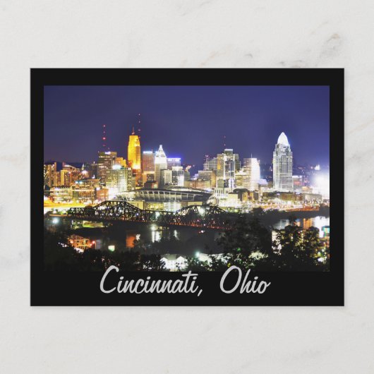 Carte Postale Cincinnati, Ohio, la Queen City. (Devant)