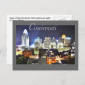 Carte Postale Cincinnati, Ohio, la Queen City. (Devant / Derrière)
