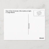 Carte Postale Cincinnati, Ohio, la ville reine. (Dos)