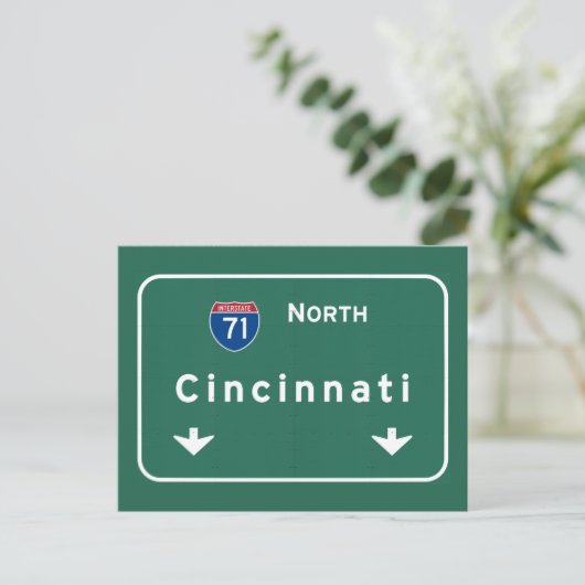 Carte Postale Cincinnati Ohio oh Autoroute Interstate Freeway : (Debout devant)