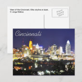 Carte Postale Cincinnati, Ohio, the Queen City. (Devant / Derrière)