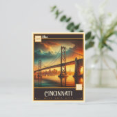 Carte Postale Cincinnati, Ohio | VINTAGE (Debout devant)