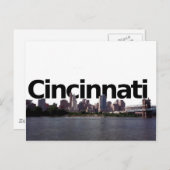 Carte Postale Cincinnati Skyline avec Cincinnati dans le ciel (Devant / Derrière)