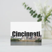 Carte Postale Cincinnati Skyline avec Cincinnati dans le ciel (Debout devant)