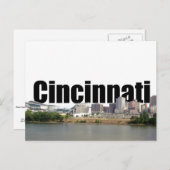 Carte Postale Cincinnati Skyline avec Cincinnati dans le ciel (Devant / Derrière)