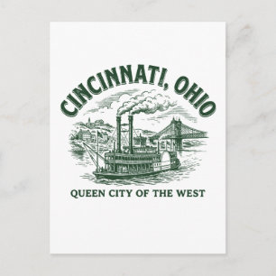 Carte Postale Cincinnati Ville Ohio Reine de la Ville de l'Ouest