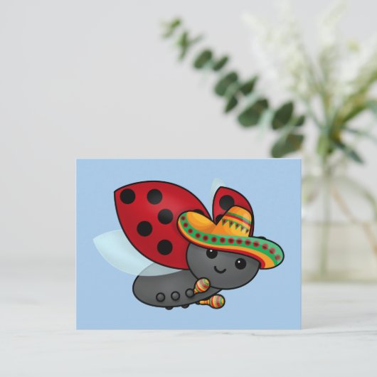 Carte Postale Cinco de May Ladybug (Debout devant)