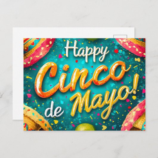 Carte postale Cinco de Mayo (Devant / Derrière)
