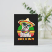 Carte Postale Cinco De Mayo Chapeau Chihuahua Avec Lunettes De S (Debout devant)
