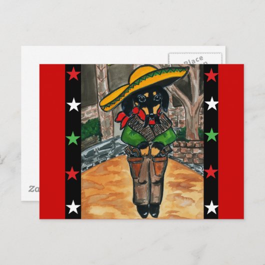 Carte Postale Cinco de mayo doxies (Devant / Derrière)