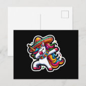 Carte Postale Cinco de Mayo Unicorn (Devant / Derrière)