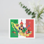 Carte Postale Cinco heureux De Mayo (Debout devant)