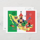 Carte Postale Cinco heureux De Mayo (Devant / Derrière)