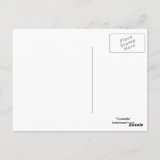 Carte postale Cinderella (Dos)