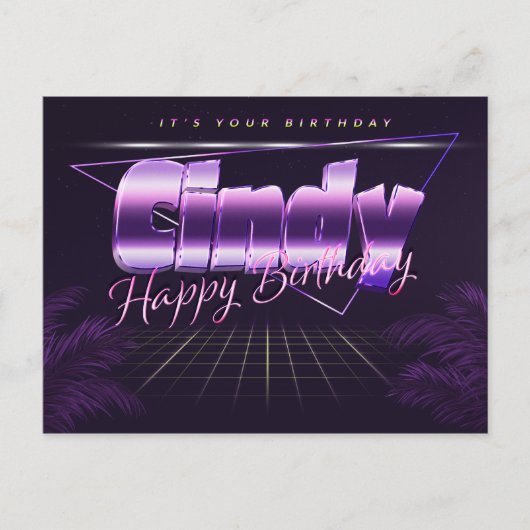 Carte Postale Cindy Name (Devant)