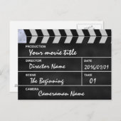 Carte Postale cinéma à clapet (Devant / Derrière)