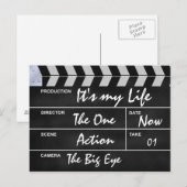 Carte Postale cinéma de claquette "c'est ma vie " (Devant / Derrière)