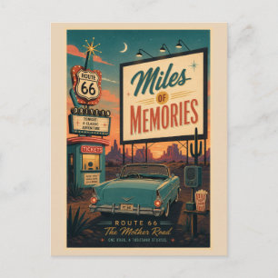 Carte Postale Cinéma de plein air de la Route 66 du milieu du si
