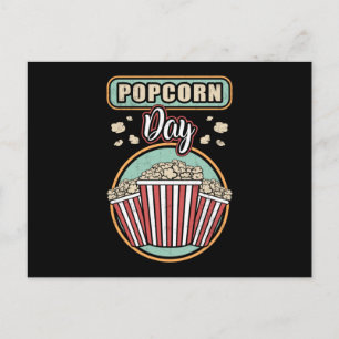 Carte Postale Cinéma Popcorn Day Film Snack Pop Film Idée cadeau