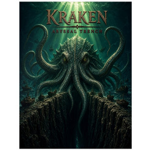 Carte Postale Cinéma sombre de la fosse abyssale du Kraken
