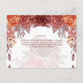 Carte Postale Cinnamon Terracotta TOMBE Floral MARIAGE (Dos)
