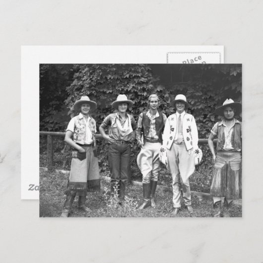 Carte Postale Cinq femmes au ranch des mecs (Devant / Derrière)