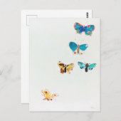 Carte Postale Cinq papillons, Redon (Devant / Derrière)