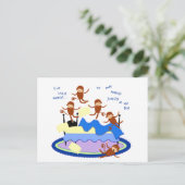 Carte Postale cinq petits singes (Debout devant)