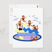 Carte Postale cinq petits singes (Devant / Derrière)