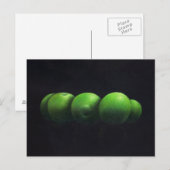 Carte Postale Cinq pommes vertes (Devant / Derrière)
