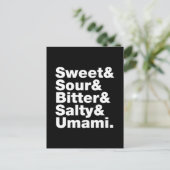 Carte Postale Cinq saveurs de base (Debout devant)