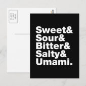 Carte Postale Cinq saveurs de base (Devant / Derrière)