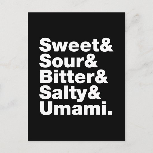 Carte Postale Cinq saveurs de base (Devant)