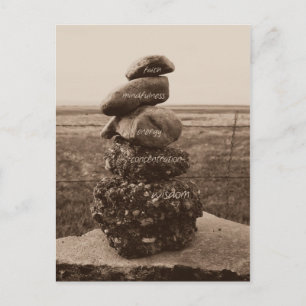 Carte Postale Cinq vertus du zen