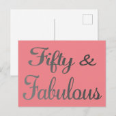 Carte Postale Cinquante et fabuleux 50 anniversaire (Devant / Derrière)