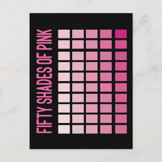 Carte Postale Cinquante nuances de rose (Devant)