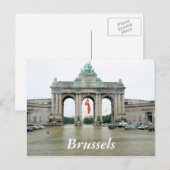 Carte Postale Cinquantenaire Arch Bruxelles (Devant / Derrière)