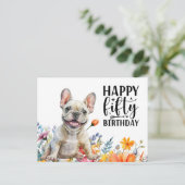 Carte Postale Cinquantième anniversaire Bouledogue Français (Debout devant)