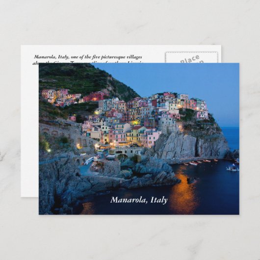 Carte postale Cinque Terre (Devant / Derrière)