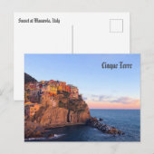Carte Postale Cinque Terre, Italie (Devant / Derrière)