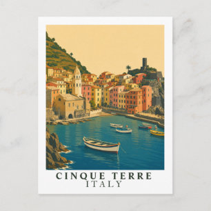 Carte Postale Cinque Terre Italie Voyage Vintage Riviera Italien