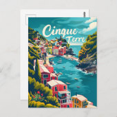 Carte Postale Cinque Terre Vintage (Devant / Derrière)