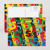 Carte Postale Cinquième, 55e ou 50e anniversaire ou anniversaire (Devant / Derrière)