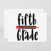 Carte Postale Cinquième année (Devant / Derrière)