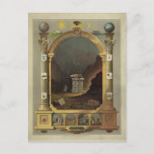 Carte Postale Circa 1872 Masonic Chart Lithography Imprimer l'im (Devant)