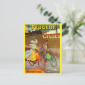 Carte Postale circa 1900 Peugeot bicyclettes et (Debout devant)