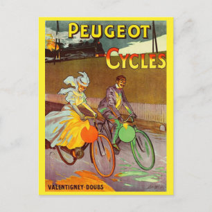 Carte Postale circa 1900 Peugeot bicyclettes et
